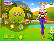 Флеш игра онлайн Сладкий Девочка Осень